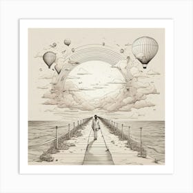  Wherever You Are Going Line Art Print 0 Art Print