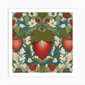 william morris floral fruit print 2 Art Print