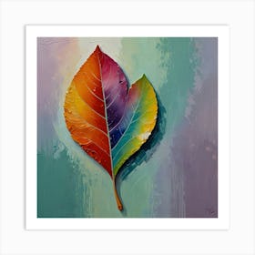 Rainbow Leaf Art Print