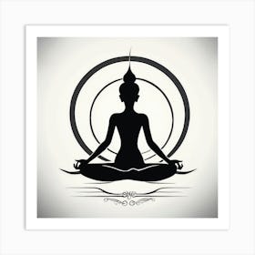 Meditating Woman Art Print