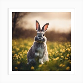 Rabbit In The Meadow Art Print