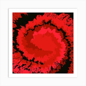 Abstract Red Flower Art Print