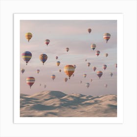 Hot Air Balloons In The Sky Art Print