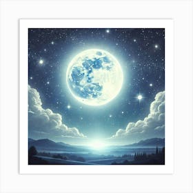 Full Moon In The Sky 14 Art Print