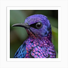 Purple Hummingbird Art Print