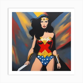 Wonder Woman Cartoon Art Print