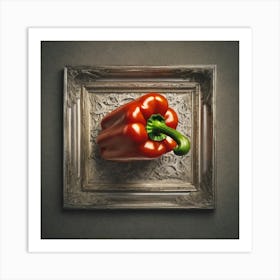 Frame Created From Bell Pepper On Edges And Nothing In Middle Haze Ultra Detailed Film Photograph (5) Art Print