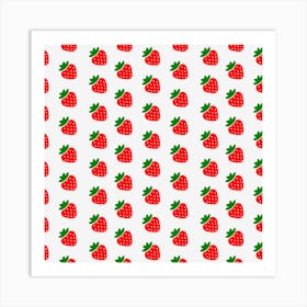 Strawberry Pattern Art Print