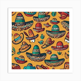 Mexican Hats 6 Art Print