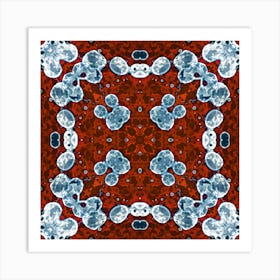 The Pattern Is Blue Bubbles Art Print