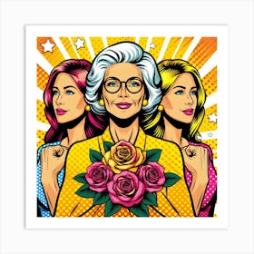 Pop Women Happy Mother's Day Art Print