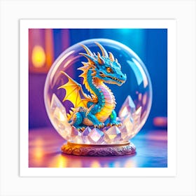 Dragon In A Glass Ball Art Print