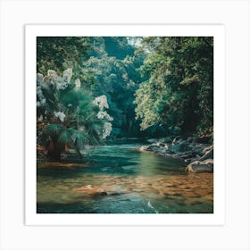 River In The Jungle 1 Art Print