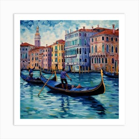 Gondolas In Venice Art Print