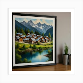 Village In The Mountains 1 Art Print