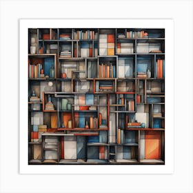 Bookcase Art Print