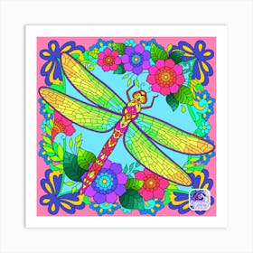 Dragonfly Coloring Page Art Print