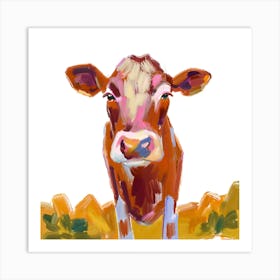 Hereford Cow 03 1 Art Print