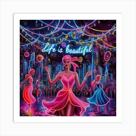 A Mesmerizing Neon Art Illustration That Captures Jfnh41bqsuwde Leq6yylq Cfitpix Tb 8cooujzdvja Art Print