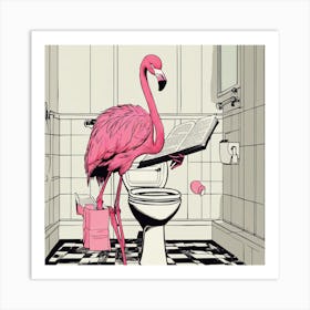 Pink Flamingo 2 Art Print