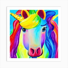 Colorful Unicorn Painting 1 Art Print