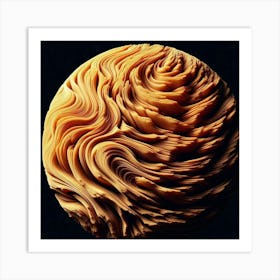 Wavy Sphere 1 Art Print