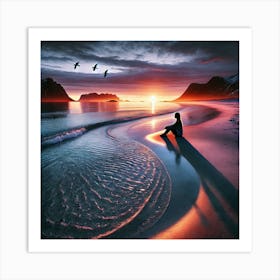 Artic Sunset 1 Art Print