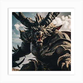 Demon With Horns Art Print