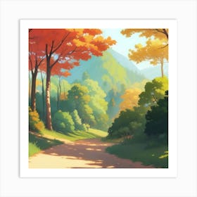 Anime Forest Background 2 Art Print