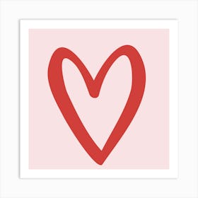 harthe love Pink and Red Art Print
