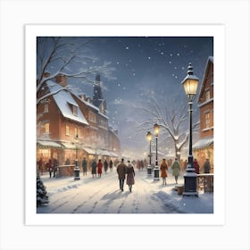 Christmas Market Art Print