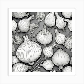 Onion Pattern Art Print