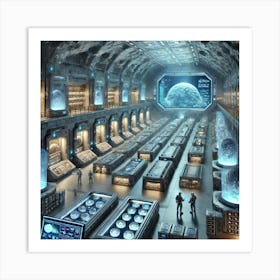 A Science Fiction Scene Depicting The Underground Art Print