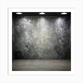 Empty Room With Concrete Wall 4 Art Print