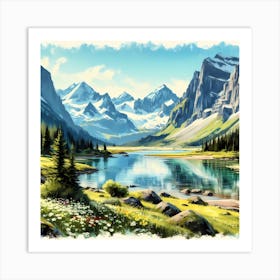 Mountain Landscape 4 Art Print