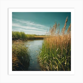 Reeds In The Water 2 Art Print