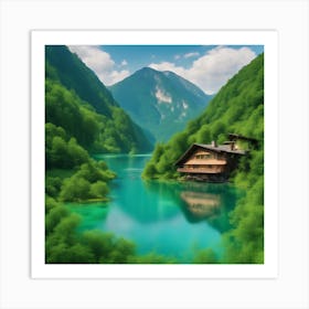 House In The Mountains Art Print