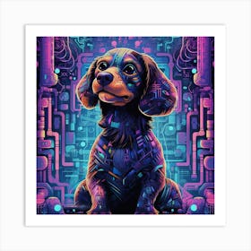 Psychedelic Dog Art Print