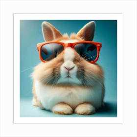 Cool Bunny Wearing Sunglasses is Ready to Party and Have Some Fun Art Print