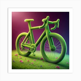 Green Bike 3 Art Print