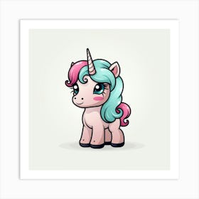 Cute Unicorn 393 Art Print