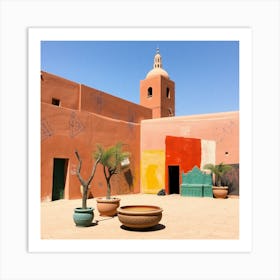 Courtyard Of A Moroccan Village Art Print