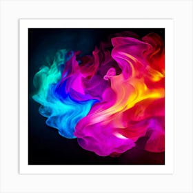 Color Brightness Vibrant Electric Power Gradient Vivid Intense Dynamic Radiant Glowing En Art Print