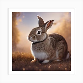 Rabbit In The Grass Art Print