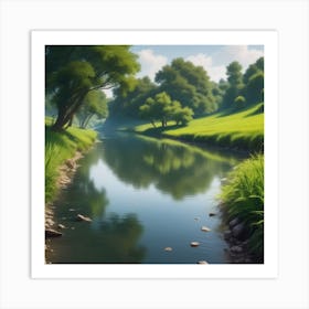 River In The Grass 18 Art Print