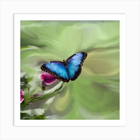 Blue Butterfly Art Print