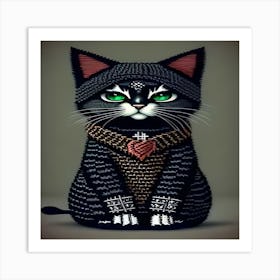 Viking Cat Art Print