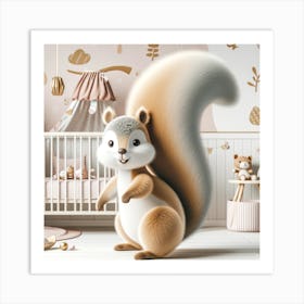 Nursery Squirrel Art Print