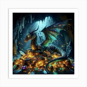 Dragon In The Cave paintings art print 3 Art Print