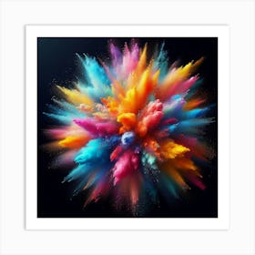 Colorful Powder Explosion 23 Art Print